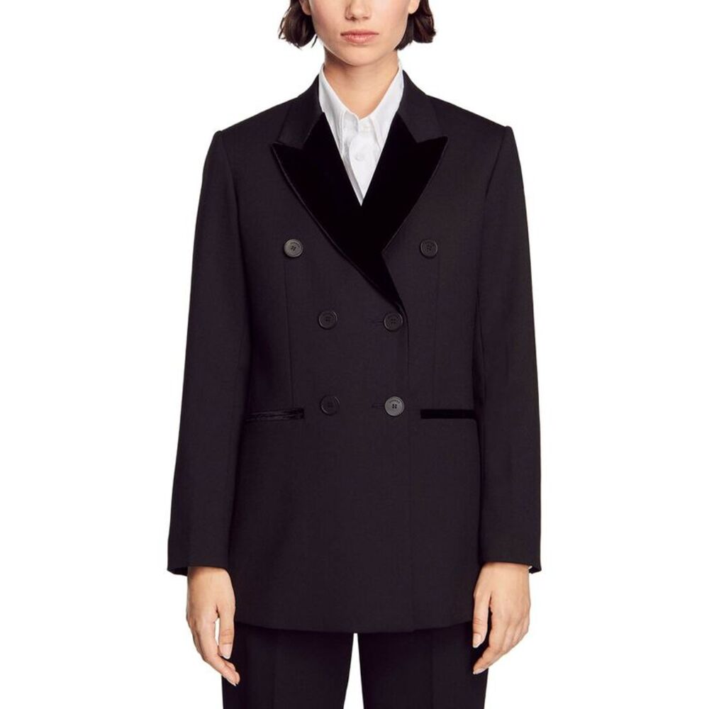 Sandro Womens  Valois Wool-Blend Blazer